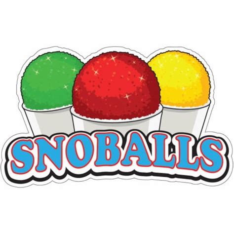 Signmission 8 In Snoballs Decal Concession Stand Food Truck Sticker 1