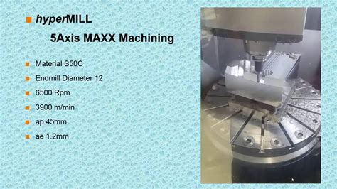 Hypermill Axis Roughing Maxx Machining Youtube