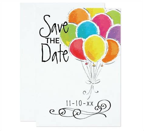 Birthday Party Save The Date Templates Free Printable Templates