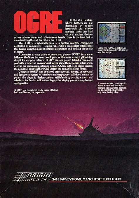 Ogre 1986 Box Cover Art Mobygames