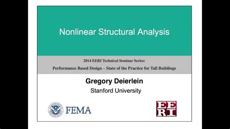 Nonlinear Structural Analysis Performance Based Design Of Tall