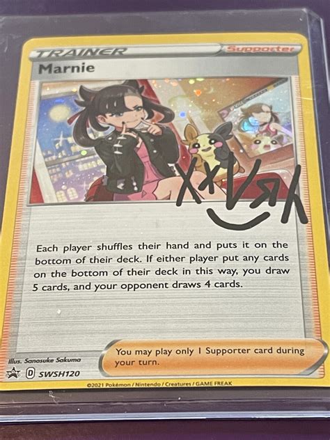 Pok Mon Tcg Marnie Swsh Black Star Promos Swsh Holo Promo Ebay