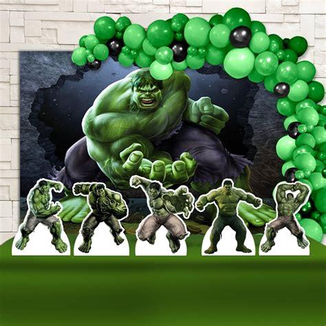 Kit Festa Ouro Painel Displays Fita O Incr Vel Hulk Elo