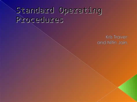 Ppt Standard Operating Procedures To Understand › The Purpose Of Having Sop’s And How They