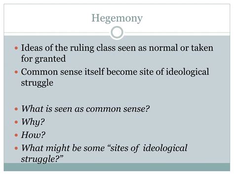 Ppt Cultural Hegemony Powerpoint Presentation Free Download Id2123223