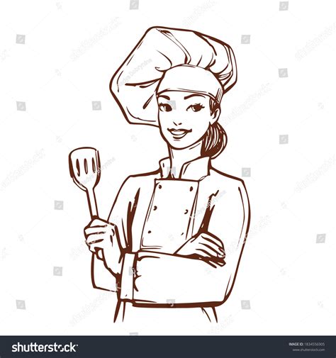 1 313 Chef Woman Sketch Görseli Stok Fotoğraflar Ve Vektörler Shutterstock