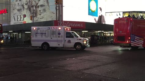 NYU LANGONE MEDICAL CENTER EMS AMBULANCE RESPONDING ON 7TH AVE IN