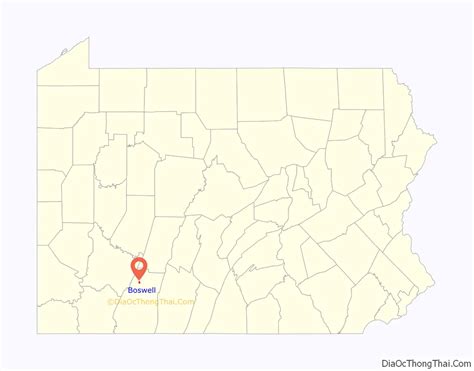 Map of Boswell borough, Pennsylvania - Thong Thai Real