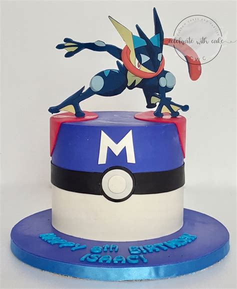 Celebrate With Cake Greninja On Masterball Cake Pokemon Birthday Cake