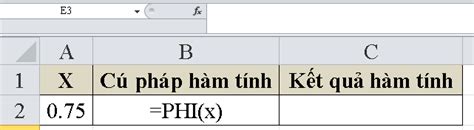 Hướng dẫn sử dụng hàm phi trong excel