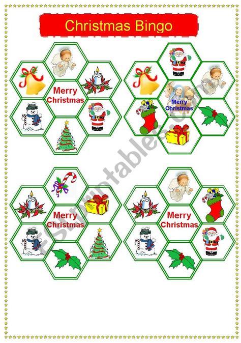 Christmas Bingo Esl Worksheet By Taka