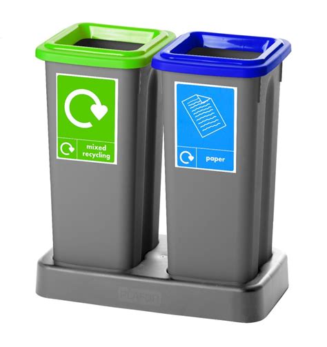 Plastic Recycling bin with Lid - 20 litre - binsexpress.co.uk