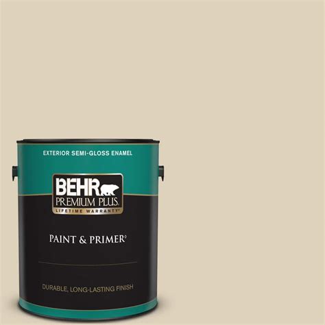 Behr Premium Plus Gal Bwc Stucco Tan Semi Gloss Enamel Exterior