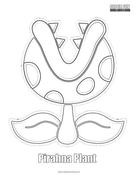 Piranha Plant Coloring Page Mario Plant Piranha Coloring Pages Template