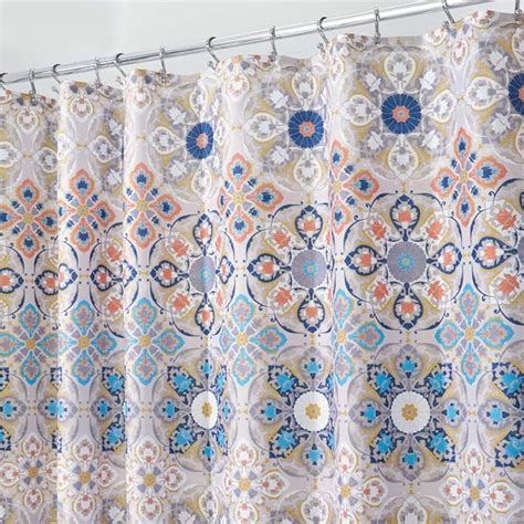 Mdesign Shower Curtain Medallion Design 183 Cm X 183 Cm Long