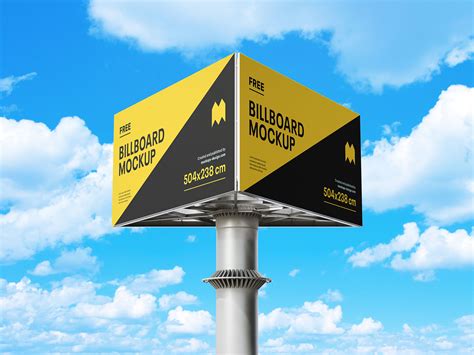 Free Triangular Billboard Mockup Psd Set Good Mockups