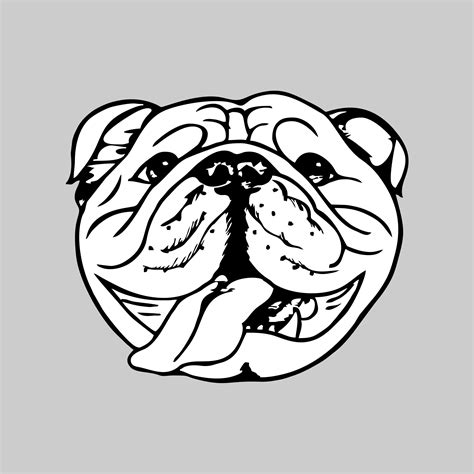 English Bulldog Svg Eps Png Dxf Dog Cut File Instant Etsy