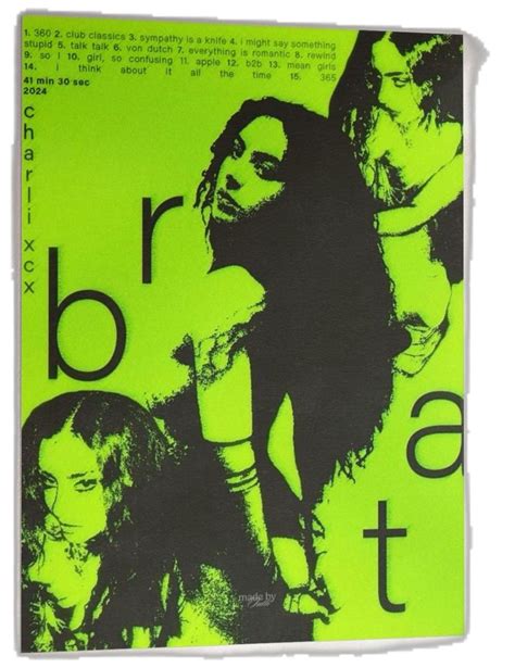Brat Charli Xcx Cover Print Brat Poster Charli Xcx Wall Art Y2k Wall