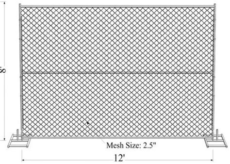 chain link temporary fence panels 6x10 and 6x12 8x12