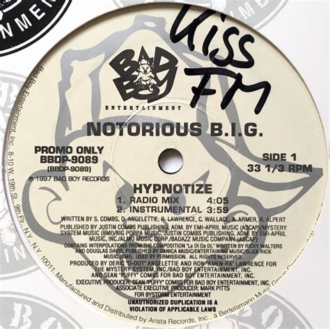 Notorious B.I.G. – Hypnotize (1997, Vinyl) - Discogs