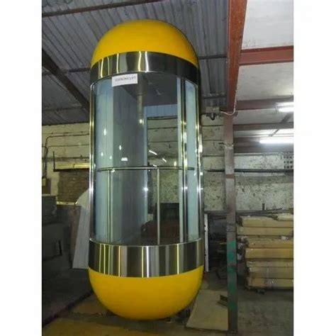 Sizzling Glass Automatic Capsule Elevator For Malls Capacity 4 6