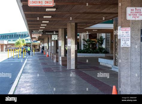 The Empty Arrival Terminal at Maui Airport (OGG) in Kahului, Maui ...