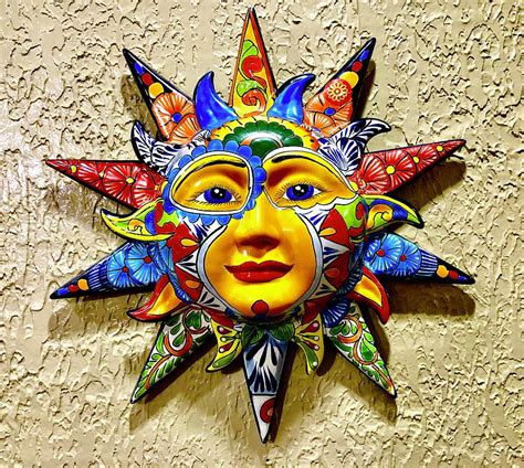 Talavera Sun Face Ceramic Photograph by Denise Mazzocco - Fine Art America