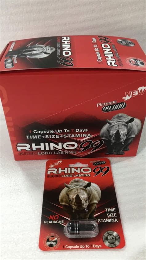 Rhino 99 Platinum Male Super Long Lasting Sexual Enhancement Pill Box