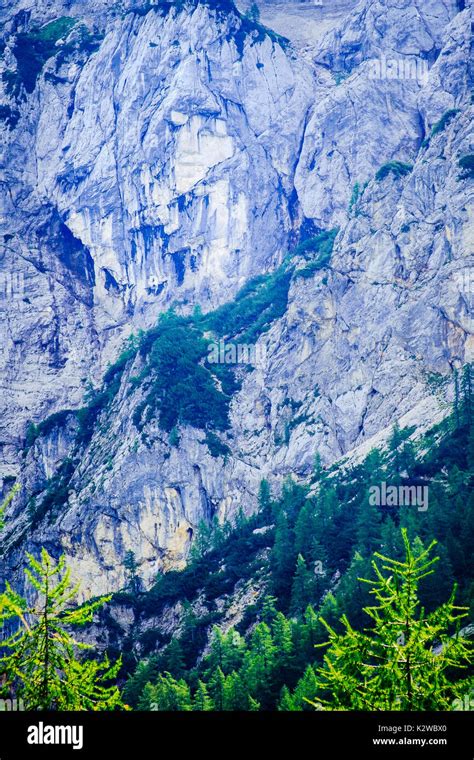 Pagan Girl Face Rock Formation Near The Vrsic Mountain Pass Slovenia