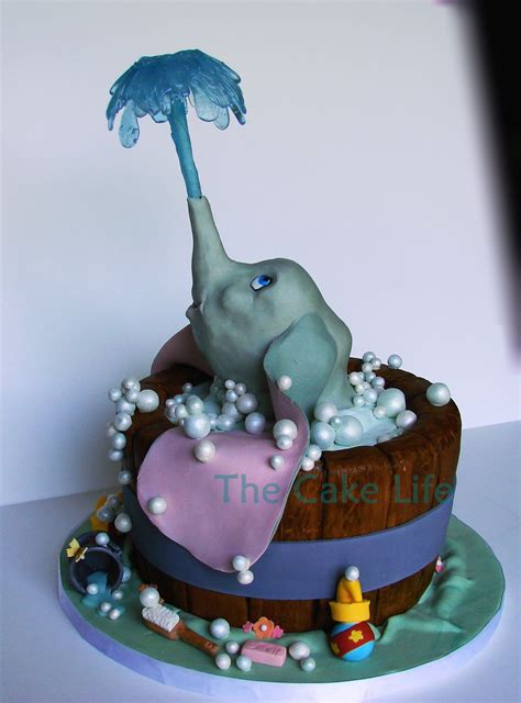 Dumbo In A Tub Baby Shower Cake Dumbo Cake Crazy Cakes Cake