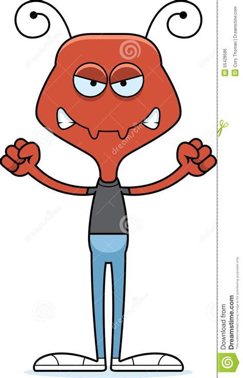 Cartoon Angry Ant stock vector. Illustration of graphic - 55428586