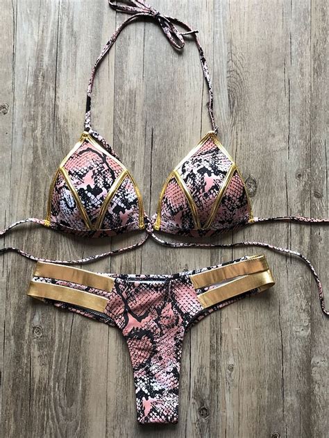 Damen Badeanzug Bikinis 2 Stück Normal Bademode Rückenfrei