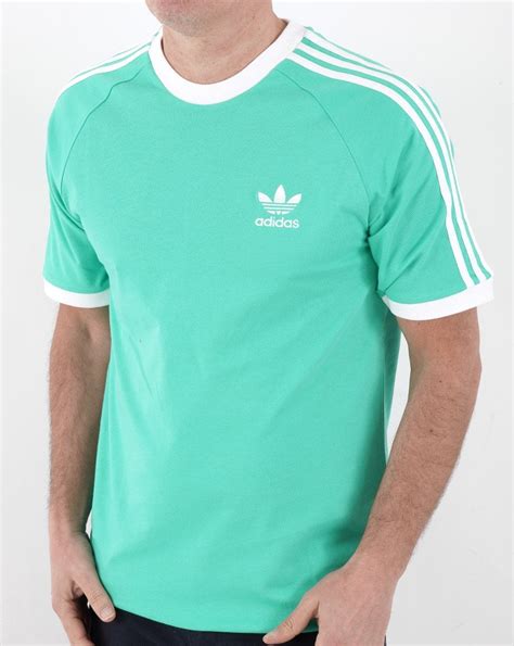 Adidas Originals 3 Stripes T Shirt Green 80s Casual Classics