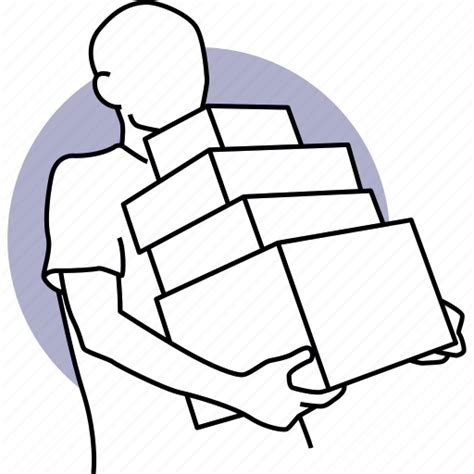 Man Buy Purchase Boxes Many Shopping Shopper Icon Download On Iconfinder