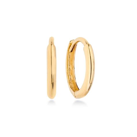 Aveny Classic Klik Creoler 14 Mm 8 Karat Guld