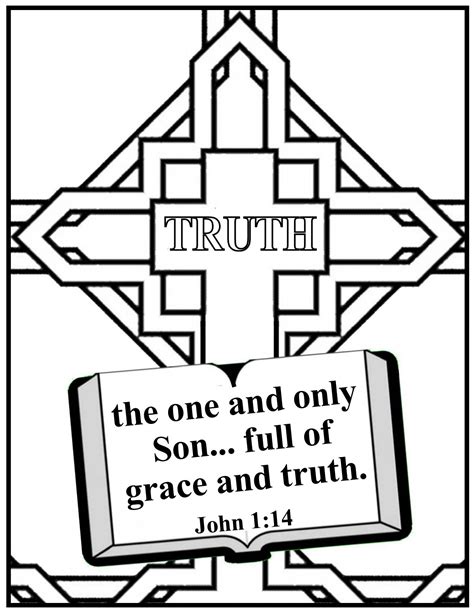 Coloring Truth Bible Word 17 John Pages Verse Kids