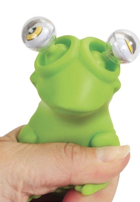 Warm Fuzzy Toys Poppin Peepers Frog Fidget Squeeze Toy 3” Stress