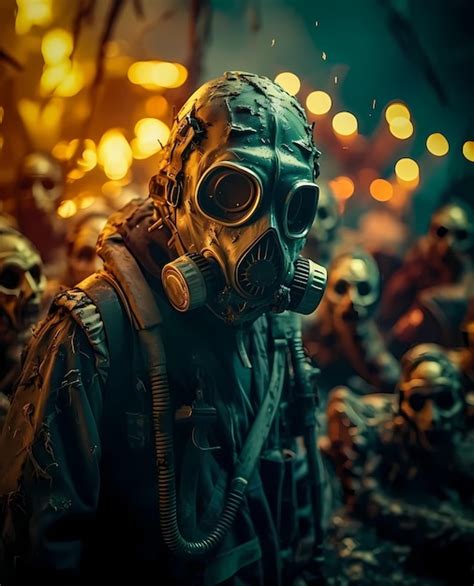 Premium Ai Image The Man In The Gas Mask