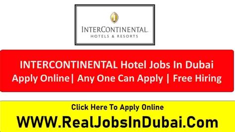 Inter Continental Hotel Careers Jobs Vacancies In UAE RealJobs