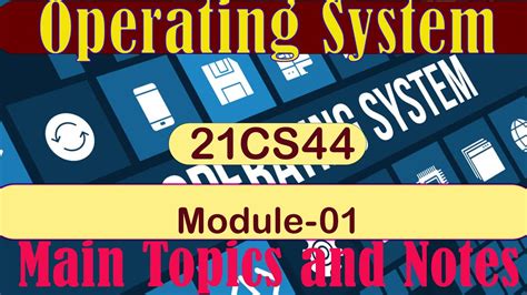 Cs Operating System Module I Introduction To Os Main Topics