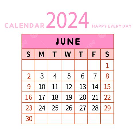 2024 June Calendar Png Brett Clarine