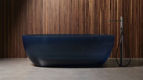 Reflex Oval Bathtub With A Minimal Design Freestanding Solide