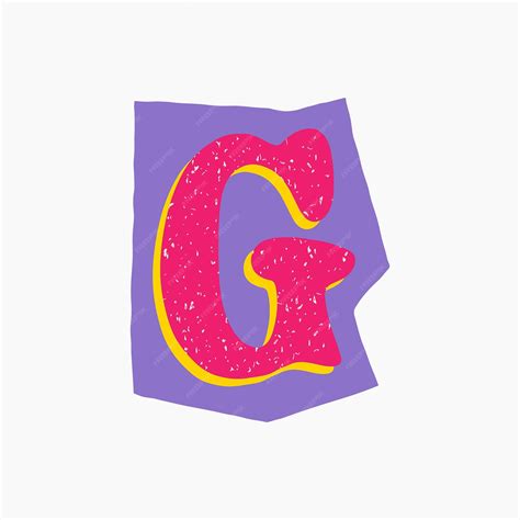 Premium Vector | Letter G Magazine CutOut Element