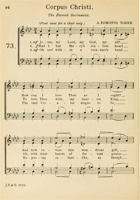 Catholic Church Hymnal With Music 73a Jesus My Lord My God My All