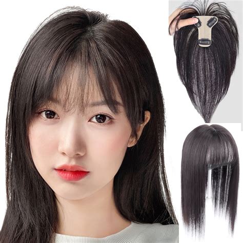 Fashion Girl Wig Bangs Long Bangs Wig Piece Cover White Hair Head Replacement Piece To Increase