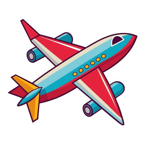 Airplane clipart cartoon Illustration drawing | Premium AI-generated vector