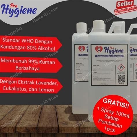 Jual Pro Hygiene Antiseptic Hand Sanitizer Standar Who Isi Ml