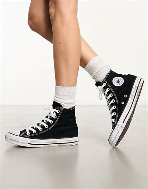 Converse Chuck Taylor All Star Well Worn Hi Unisex Trainers In Black Asos