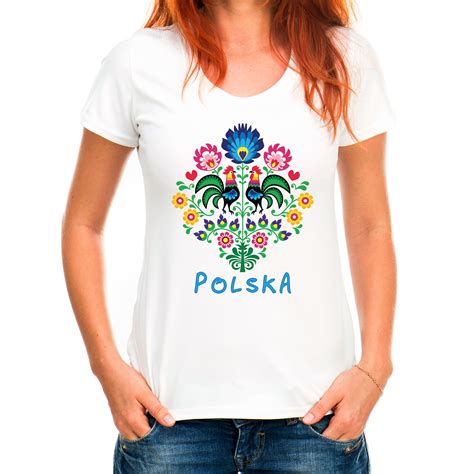 Pamiątki turystyczne Polska Koszulki Koszulka Folklor Łowicki