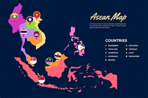 Free Vector Asean Map Illustration